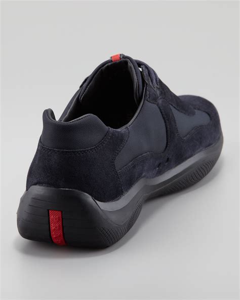 mens black suede prada sneakers|cheap authentic prada sneakers.